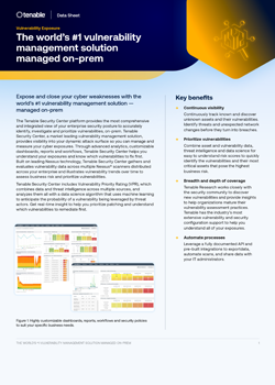 Tenable Security Center Data Sheet