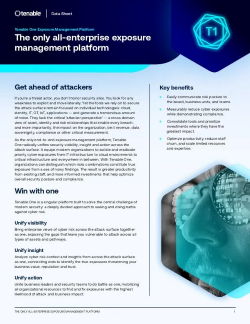 Tenable One Data Sheet