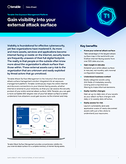 Tenable Attack Surface Management Data Sheet